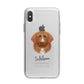Nova Scotia Duck Tolling Retriever Personalised iPhone X Bumper Case on Silver iPhone Alternative Image 1