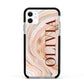 Nude Agate Apple iPhone 11 in White with Black Impact Case