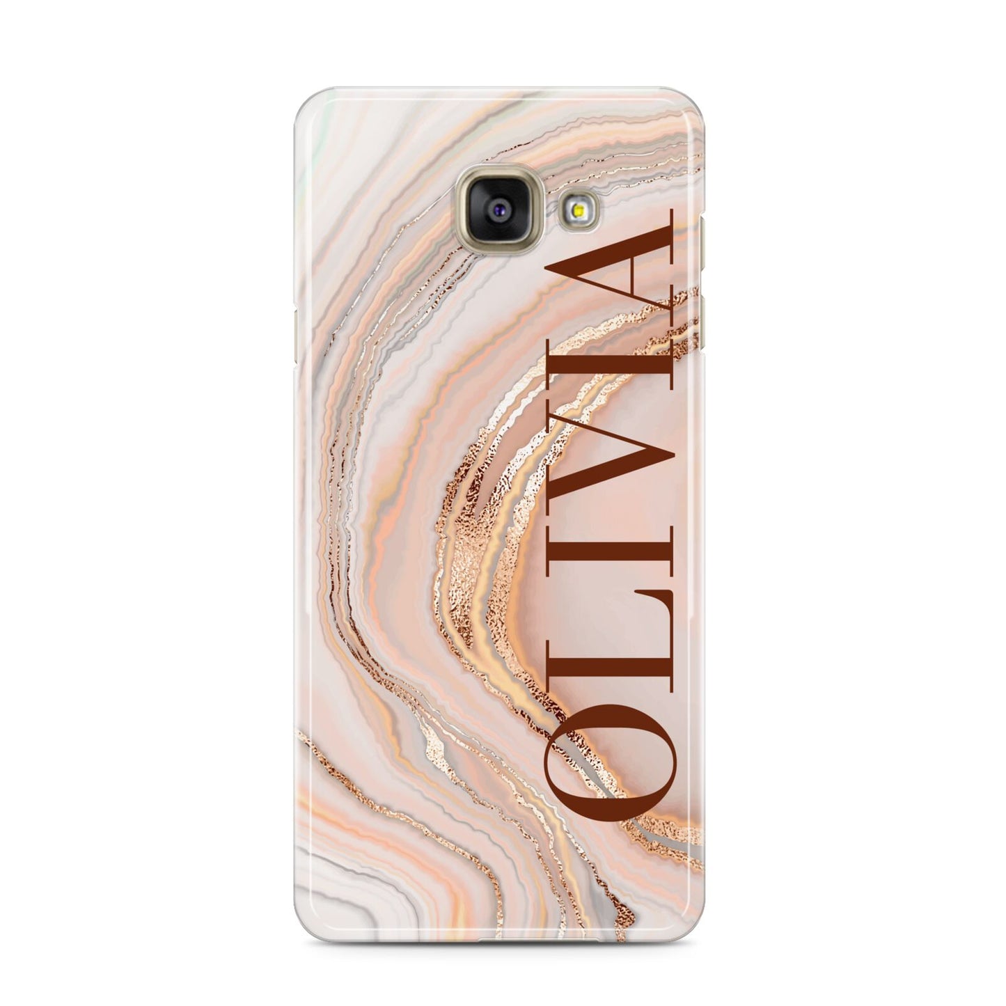 Nude Agate Samsung Galaxy A3 2016 Case on gold phone