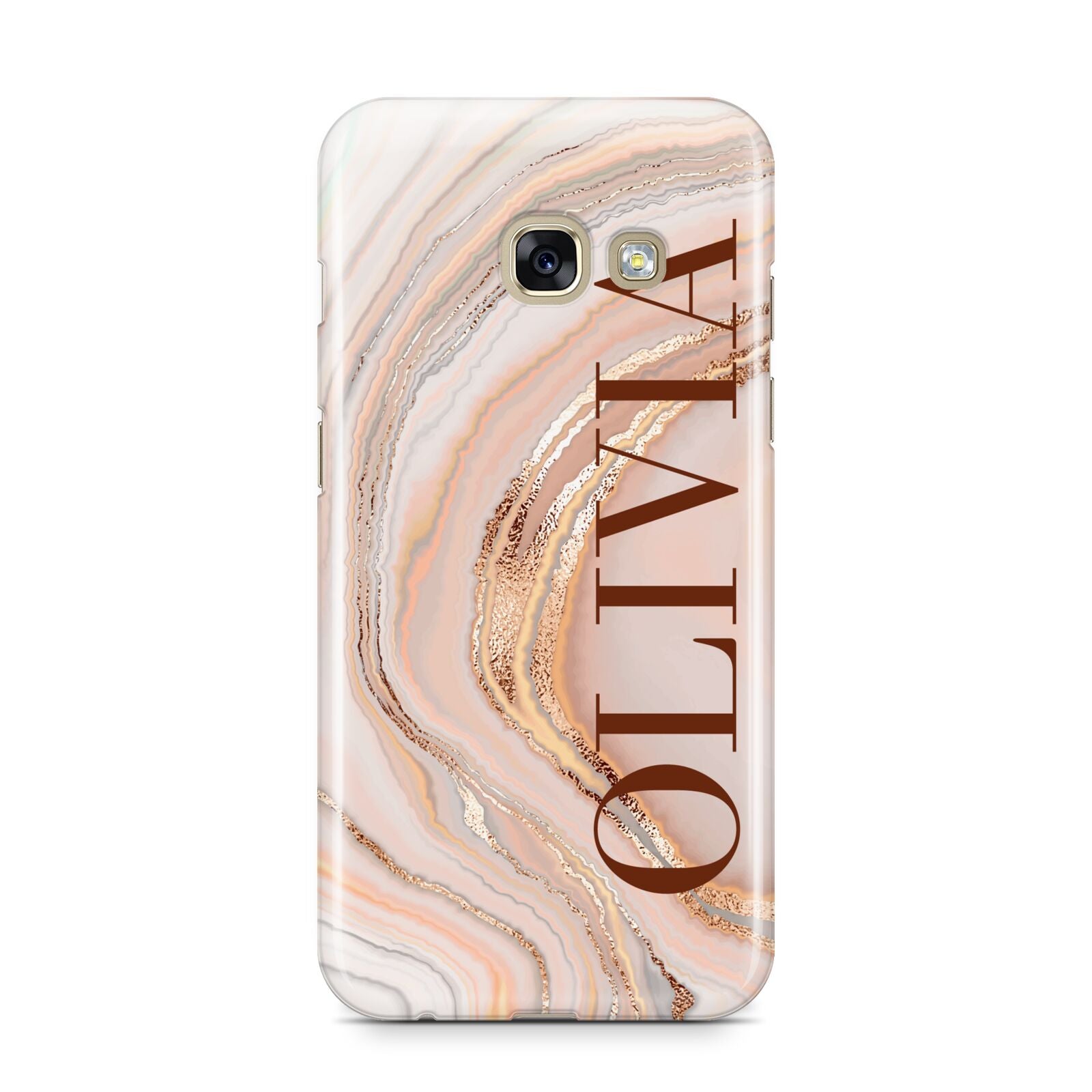 Nude Agate Samsung Galaxy A3 2017 Case on gold phone