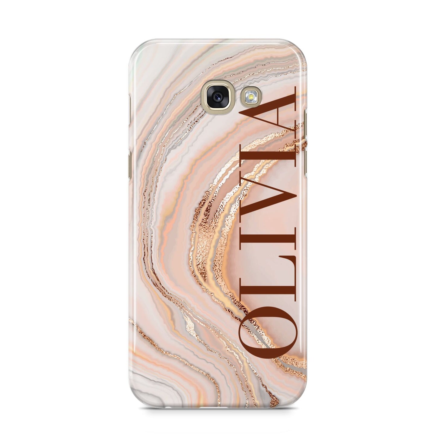 Nude Agate Samsung Galaxy A5 2017 Case on gold phone