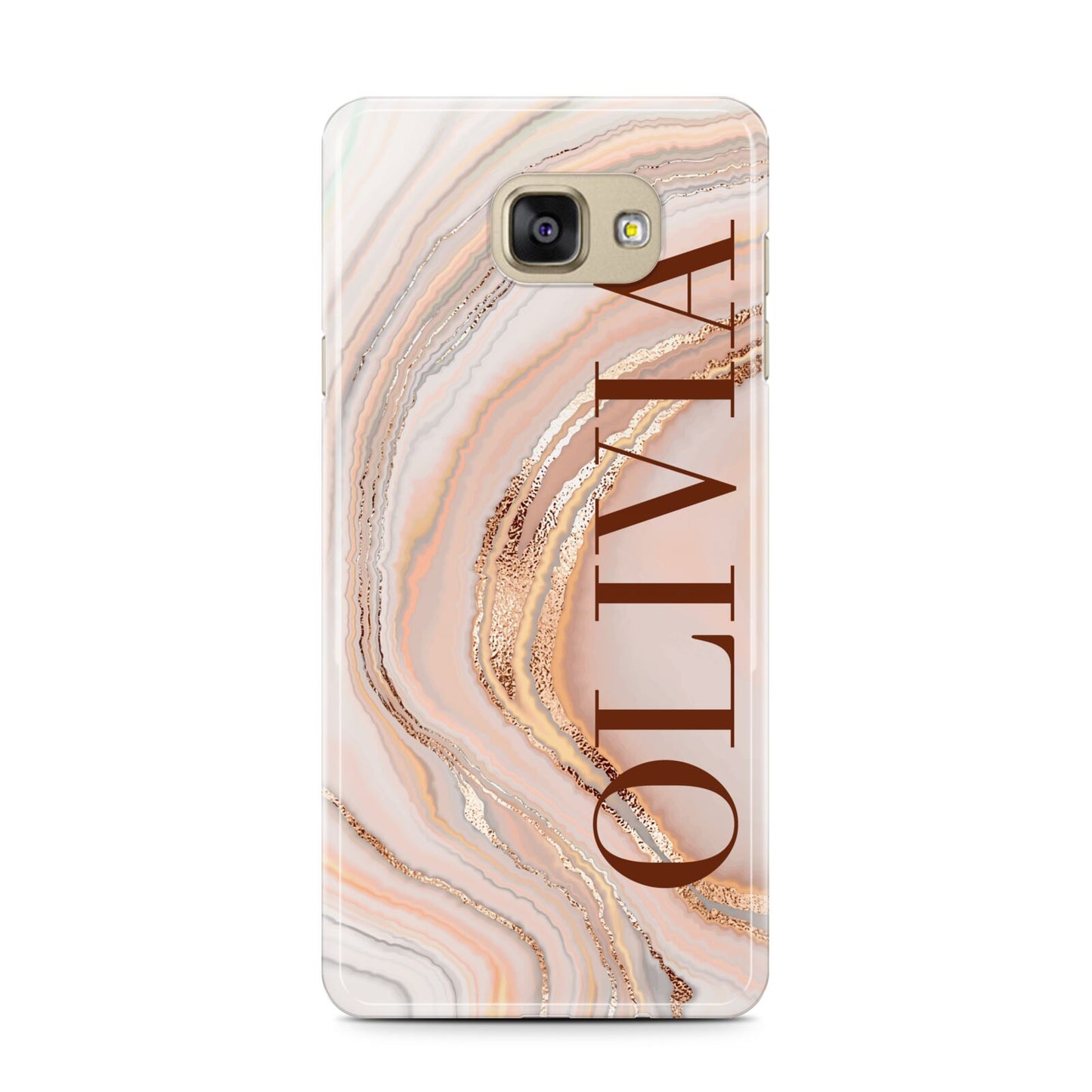 Nude Agate Samsung Galaxy A7 2016 Case on gold phone