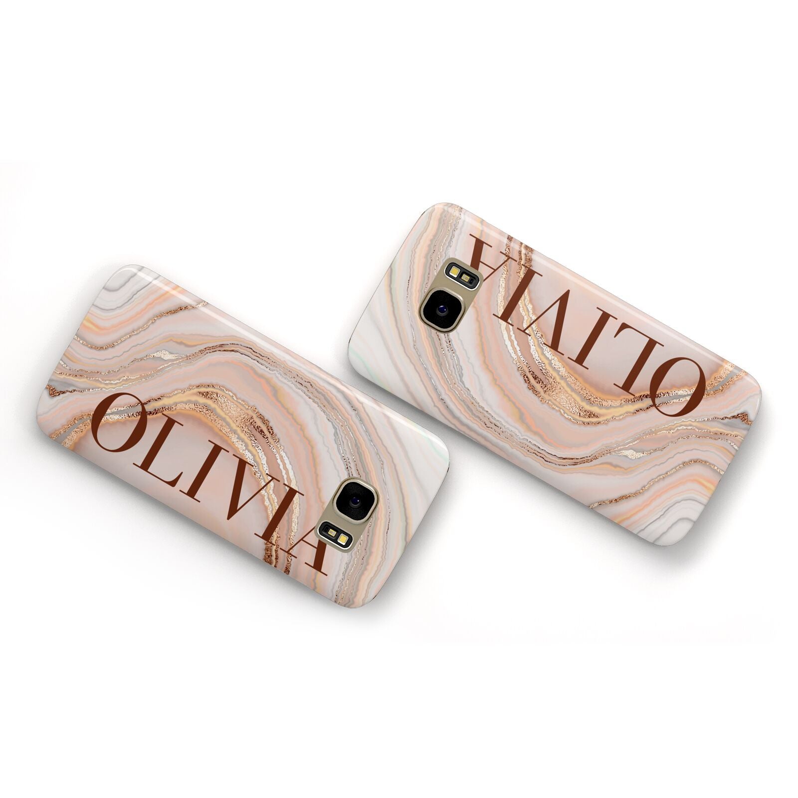 Nude Agate Samsung Galaxy Case Flat Overview