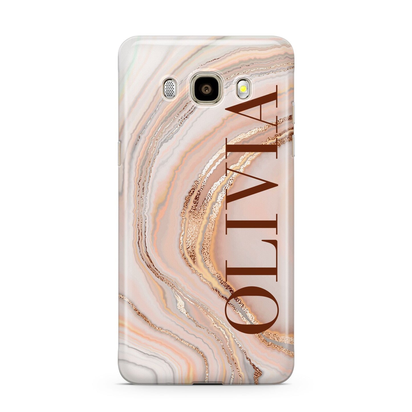 Nude Agate Samsung Galaxy J7 2016 Case on gold phone