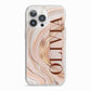 Nude Agate iPhone 13 Pro TPU Impact Case with White Edges