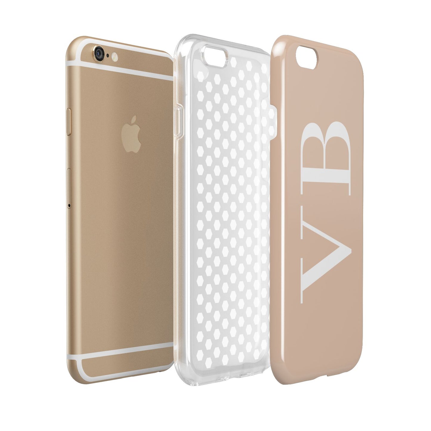 Nude And White Personalised Apple iPhone 6 3D Tough Case Expanded view