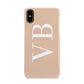 Nude And White Personalised Apple iPhone XS 3D Snap Case