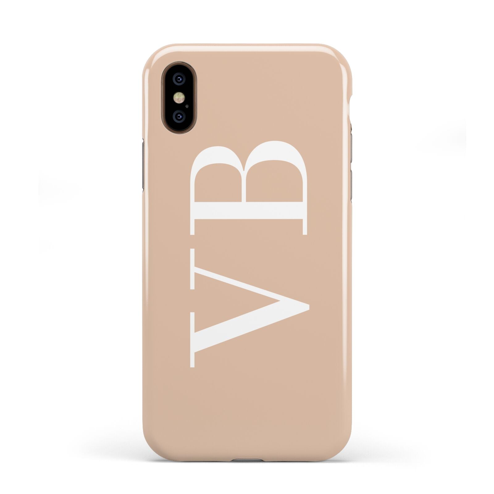 Nude And White Personalised Apple iPhone XS 3D Tough