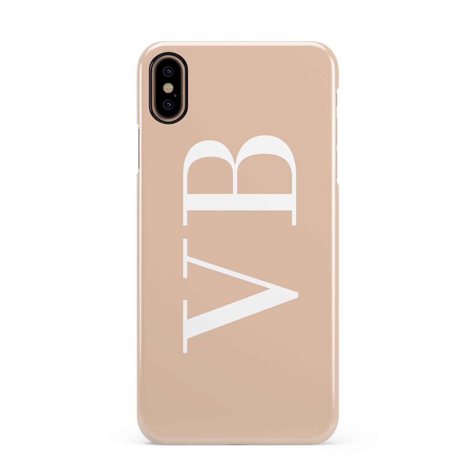 Nude And White Personalised Apple iPhone Xs Max 3D Snap Case