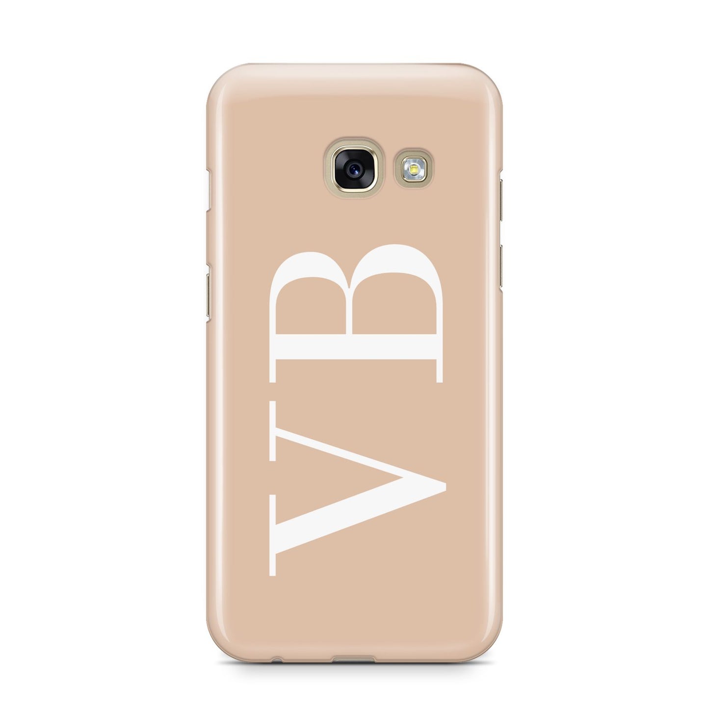 Nude And White Personalised Samsung Galaxy A3 2017 Case on gold phone
