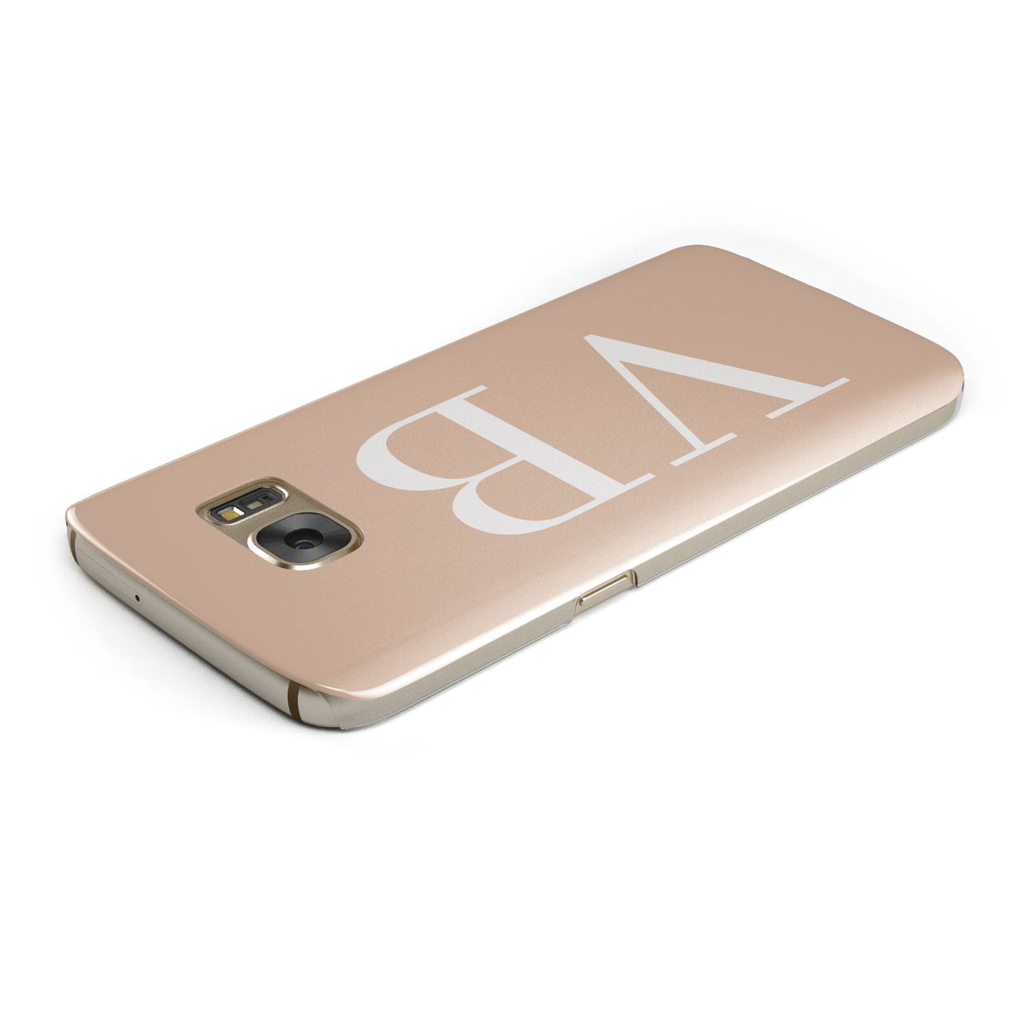 Nude And White Personalised Samsung Galaxy Case Top Cutout
