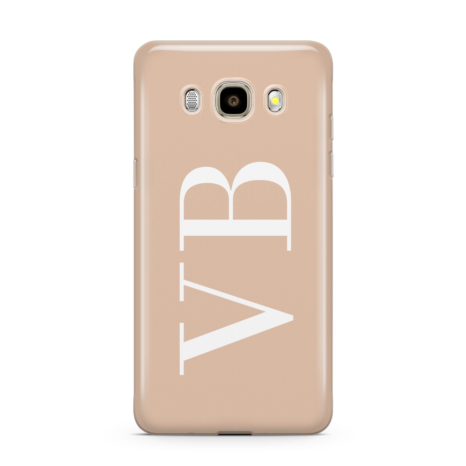 Nude And White Personalised Samsung Galaxy J7 2016 Case on gold phone