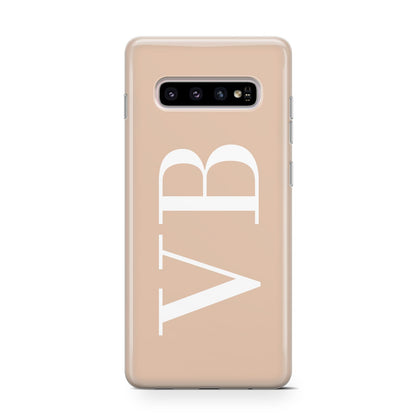 Nude And White Personalised Samsung Galaxy S10 Case