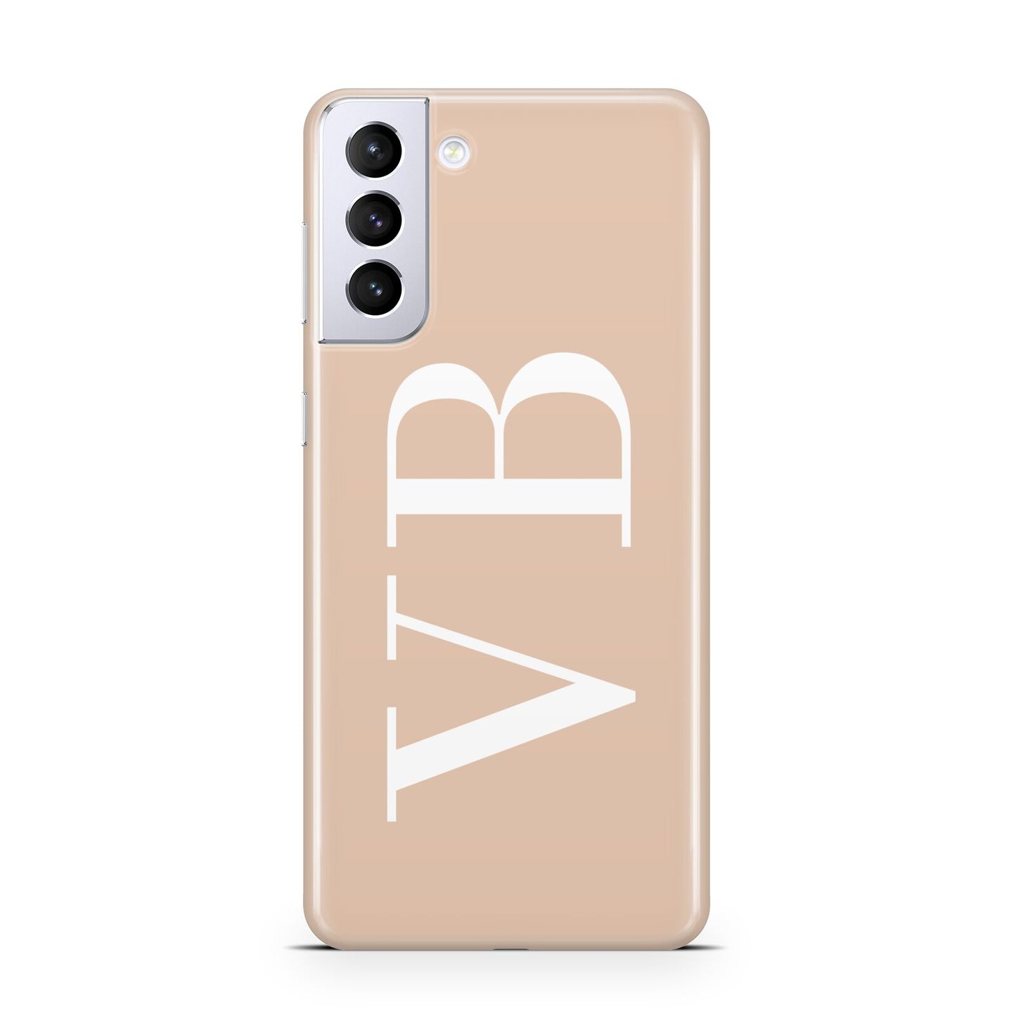 Nude And White Personalised Samsung S21 Plus Phone Case