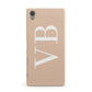 Nude And White Personalised Sony Xperia Case