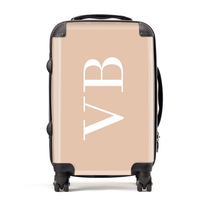 Nude And White Personalised Suitcase
