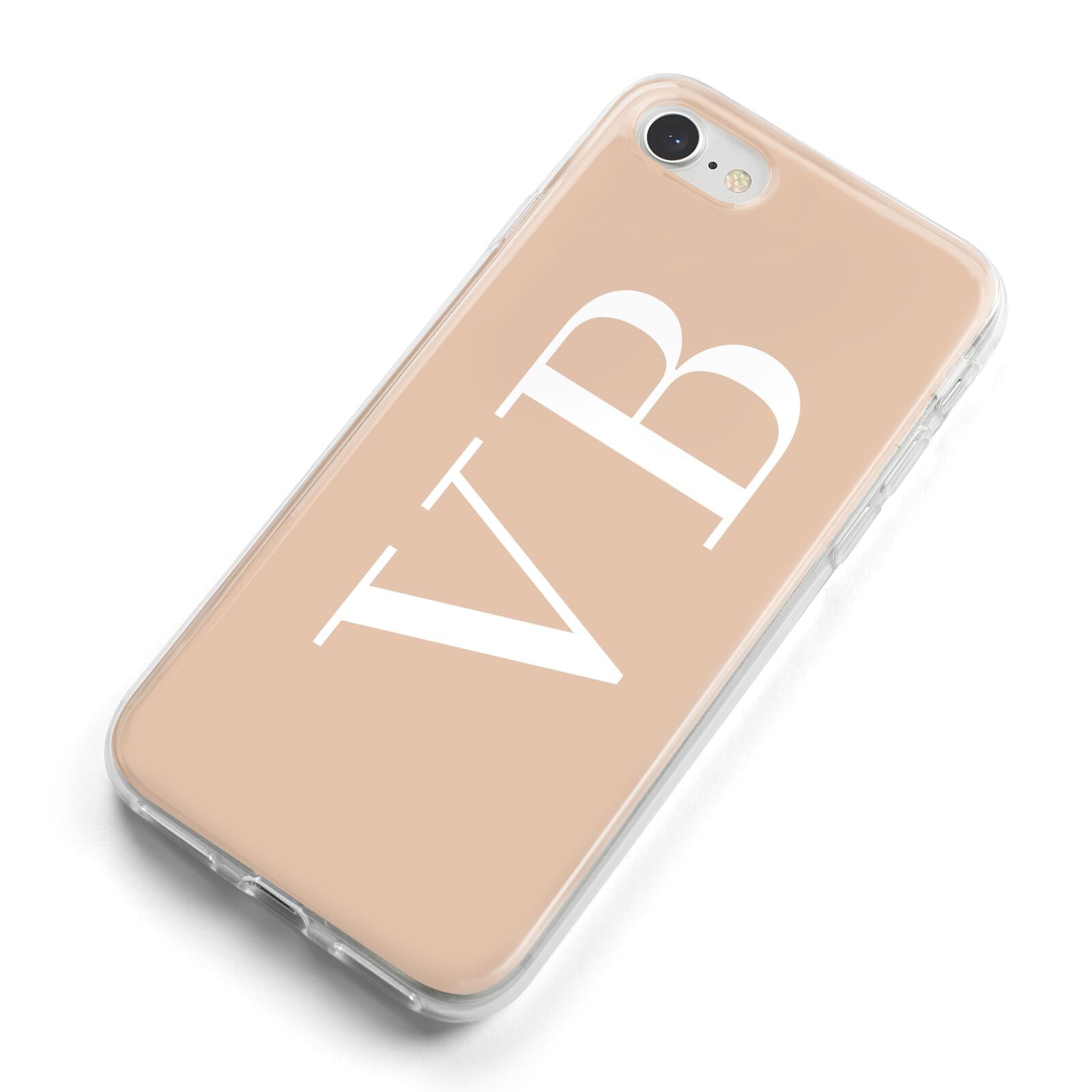Nude And White Personalised iPhone 8 Bumper Case on Silver iPhone Alternative Image