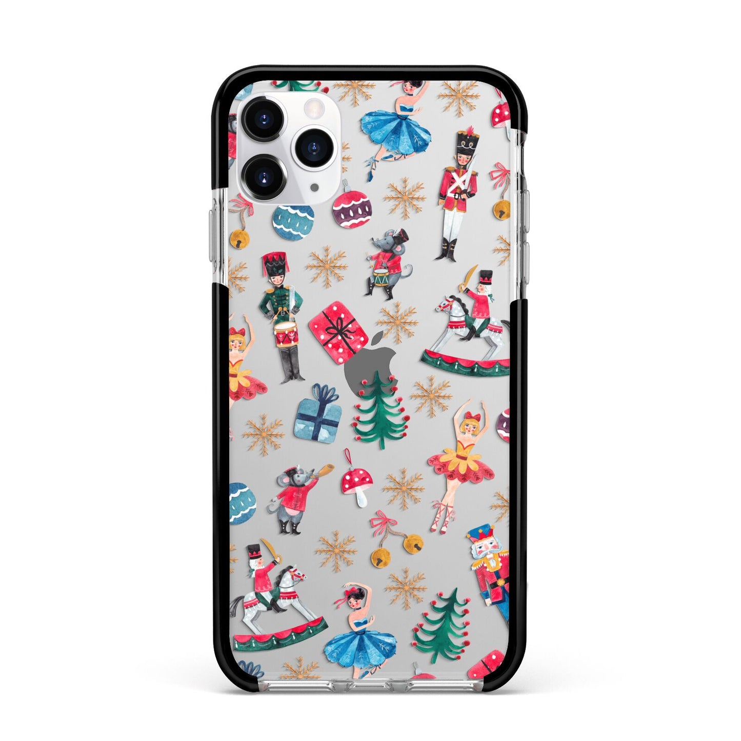 Nutcracker Apple iPhone 11 Pro Max in Silver with Black Impact Case