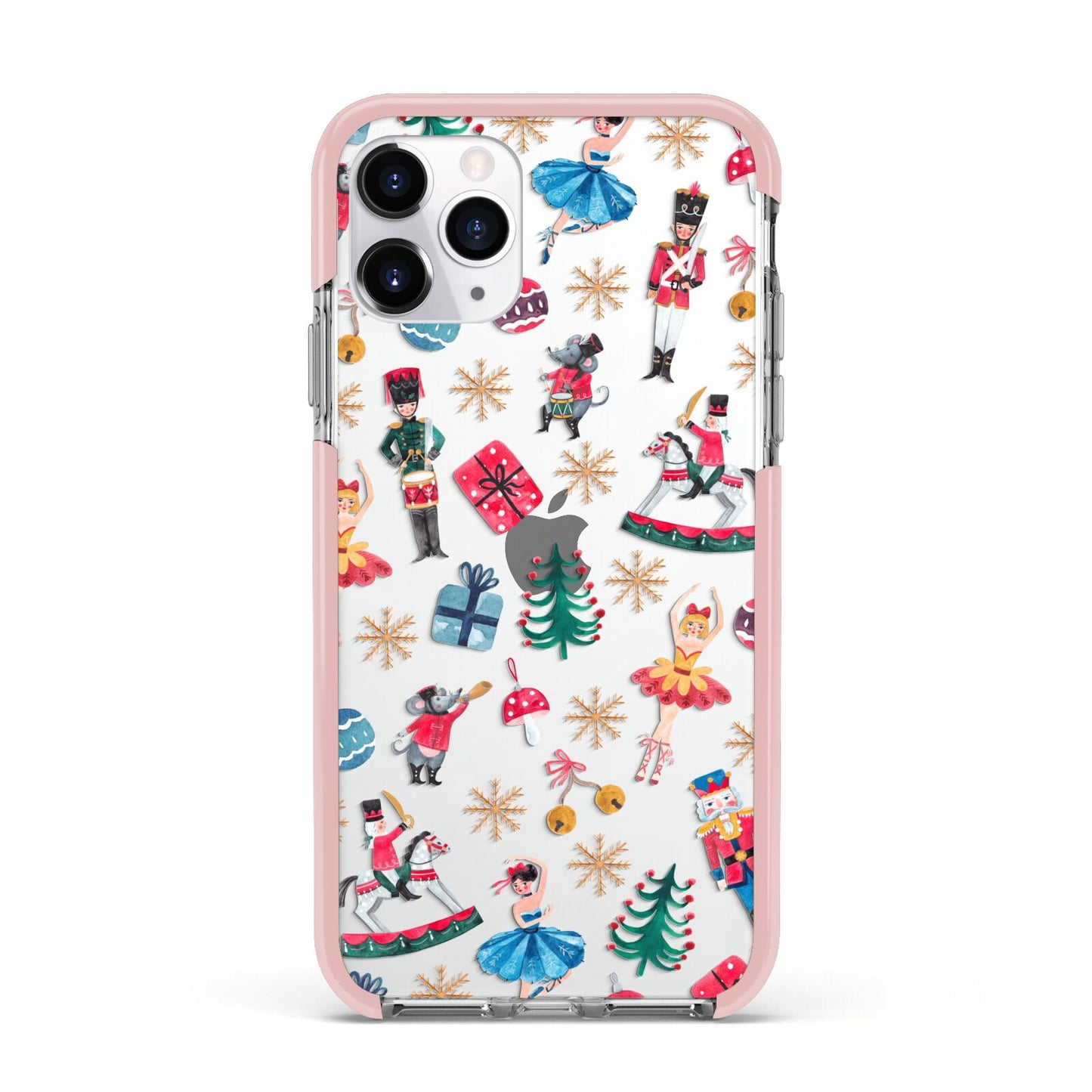 Nutcracker Apple iPhone 11 Pro in Silver with Pink Impact Case