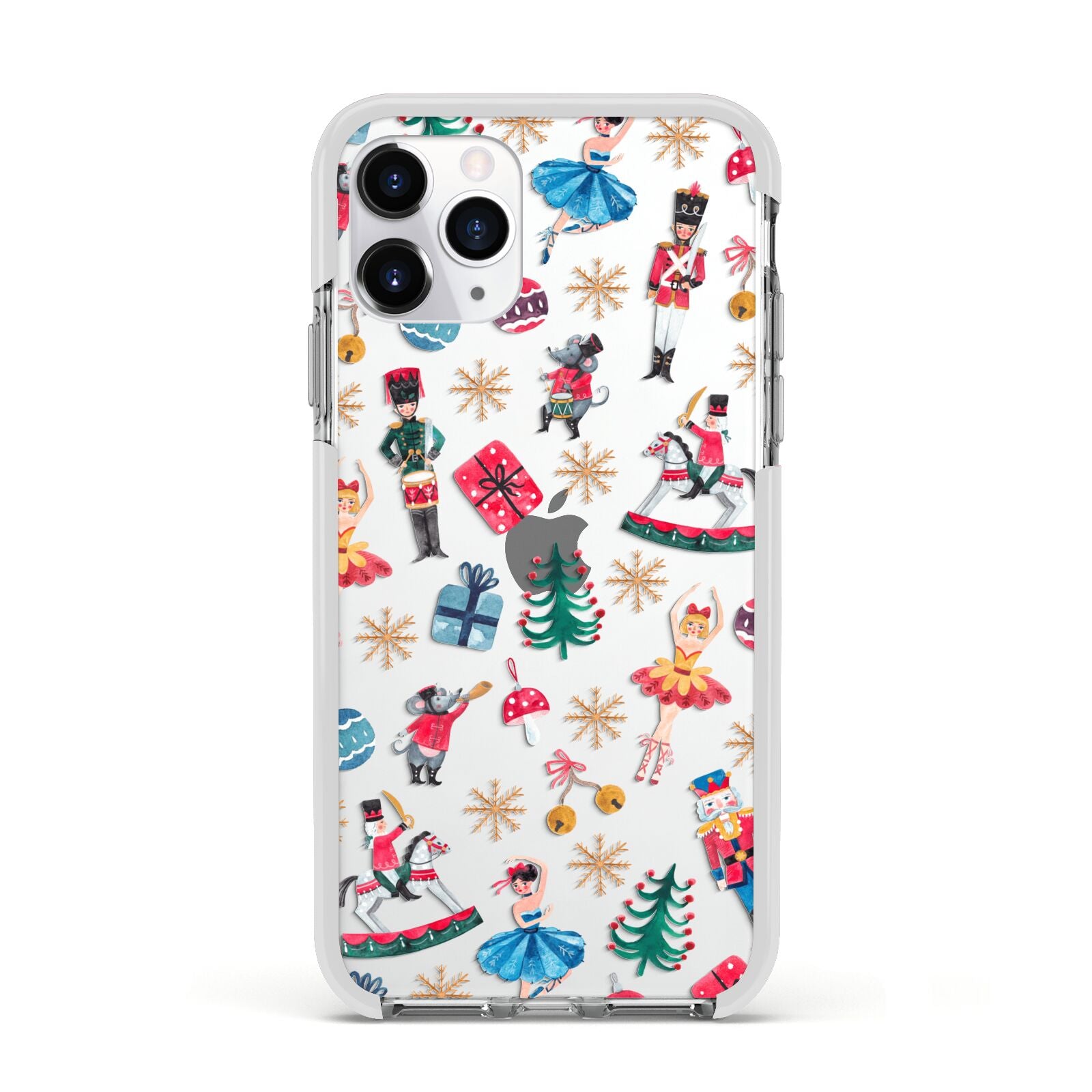 Nutcracker Apple iPhone 11 Pro in Silver with White Impact Case