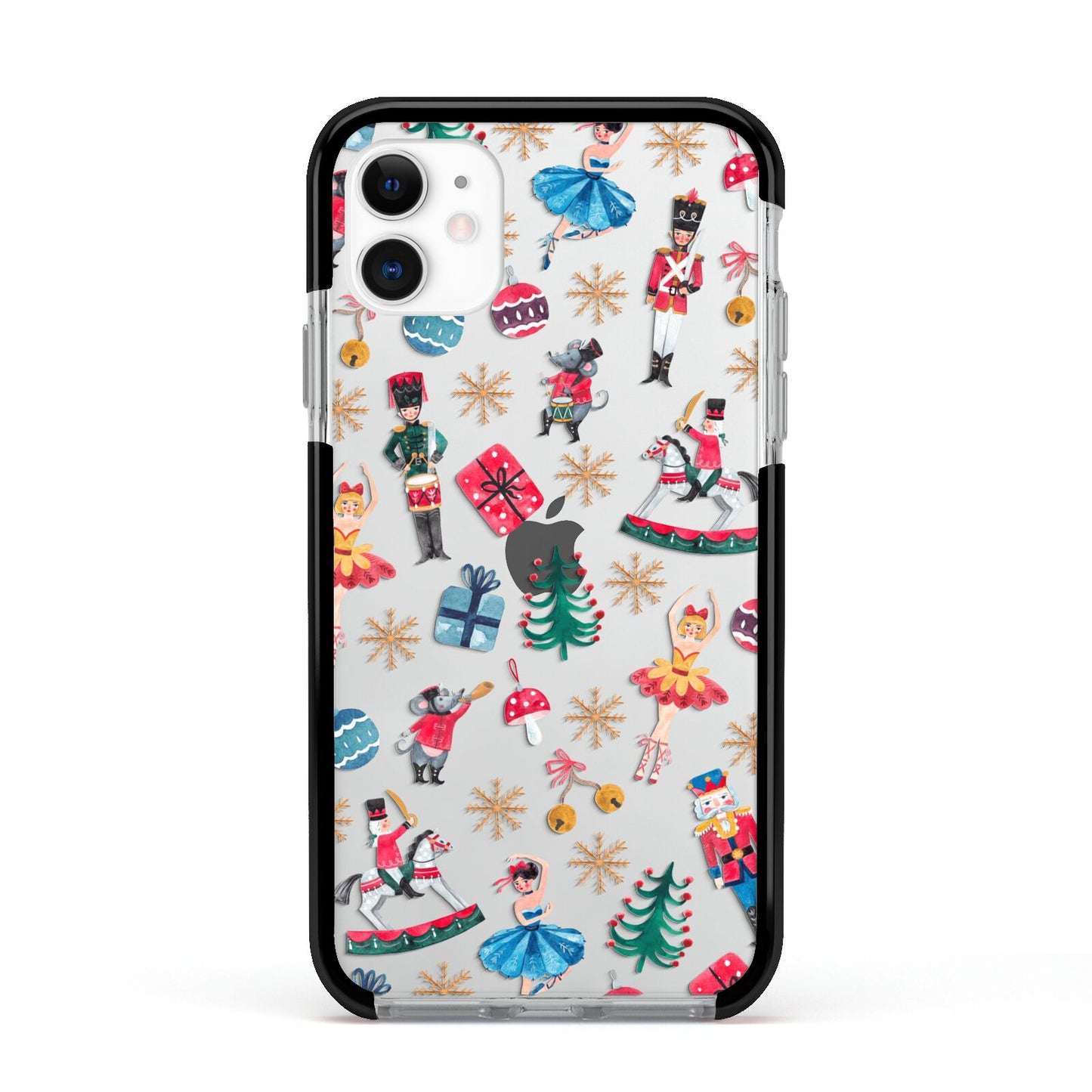 Nutcracker Apple iPhone 11 in White with Black Impact Case
