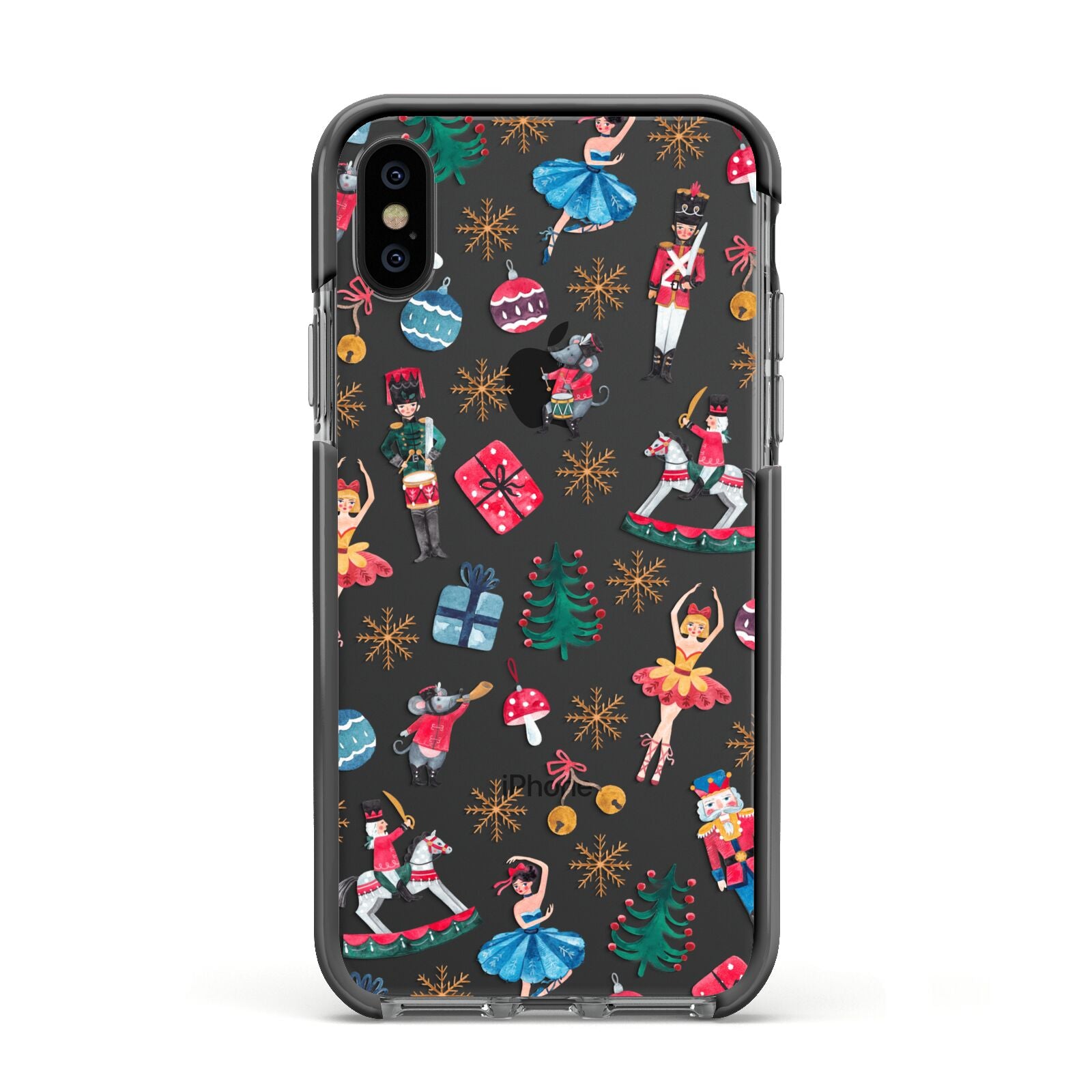 Nutcracker Apple iPhone Xs Impact Case Black Edge on Black Phone