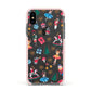 Nutcracker Apple iPhone Xs Impact Case Pink Edge on Black Phone