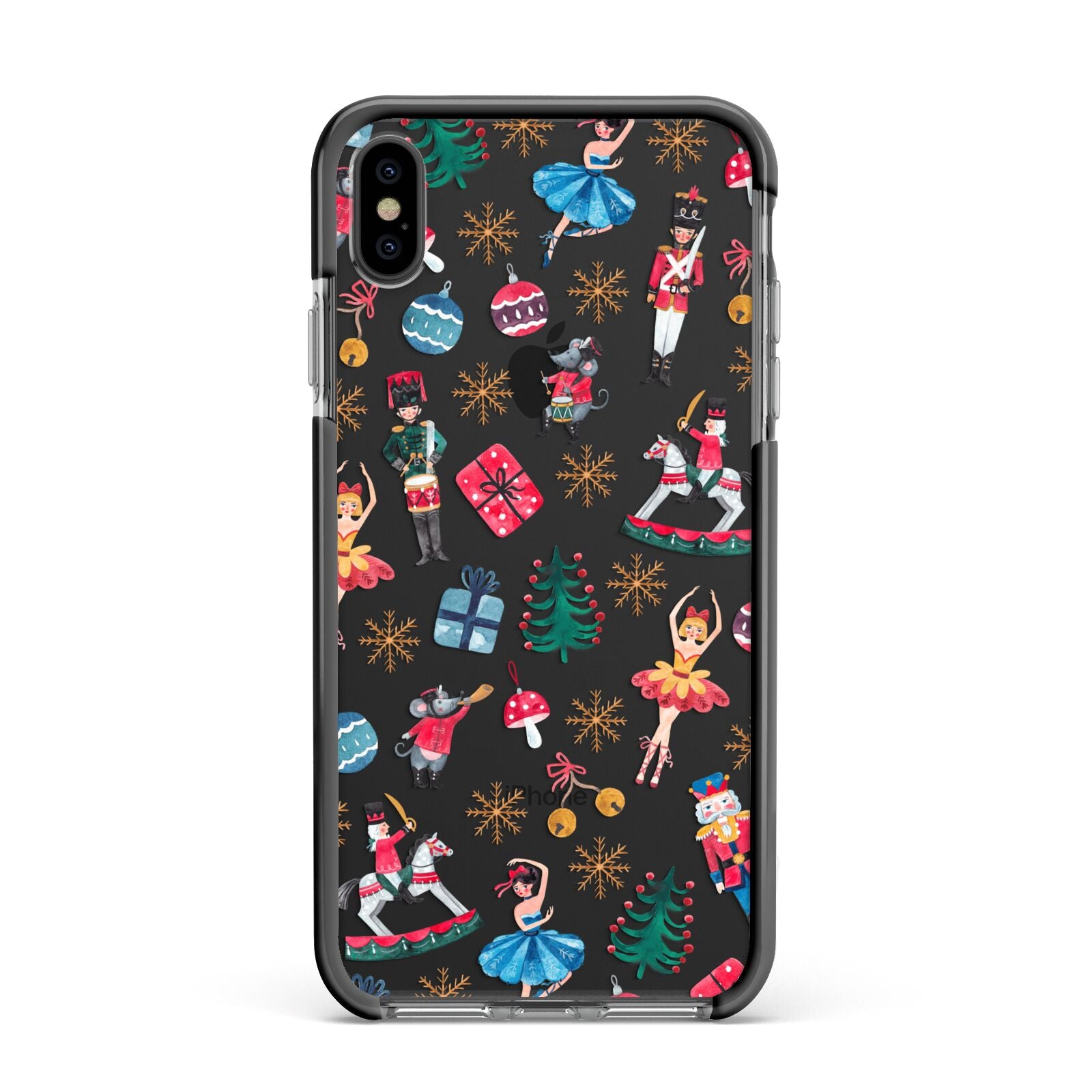 Nutcracker Apple iPhone Xs Max Impact Case Black Edge on Black Phone