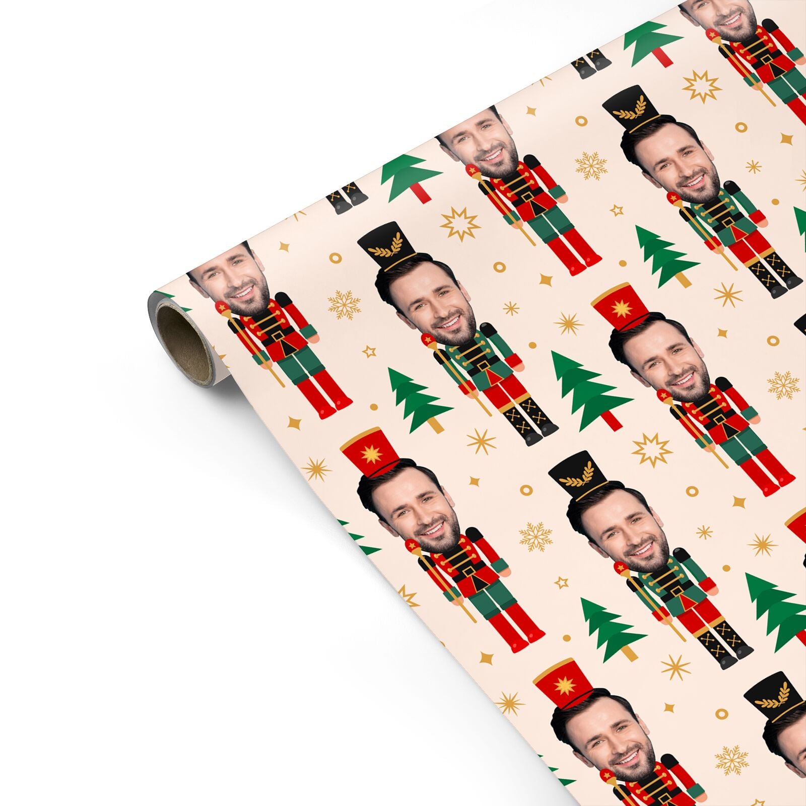 Nutcracker Face Photo Personalised Personalised Gift Wrap
