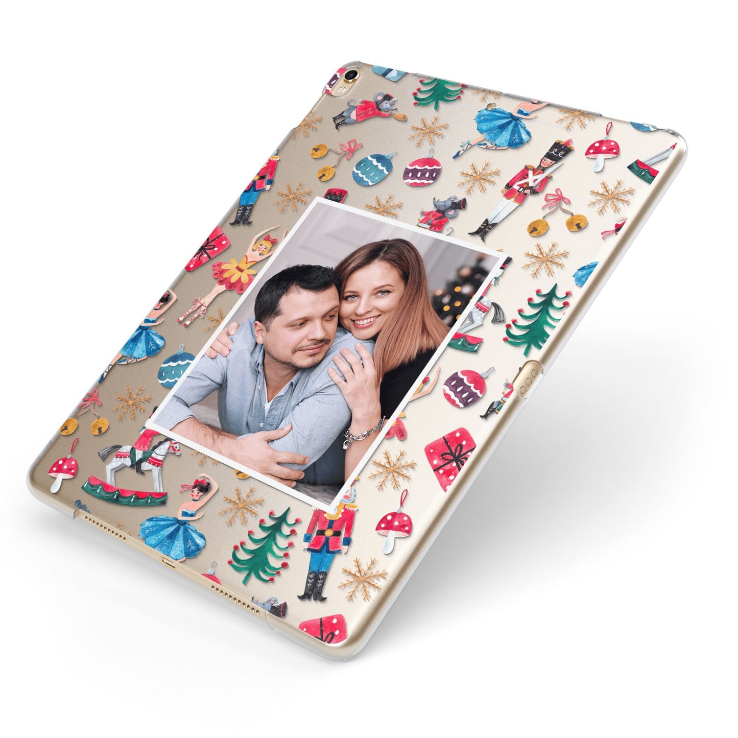 Nutcracker Personalised Photo Apple iPad Case on Gold iPad Side View
