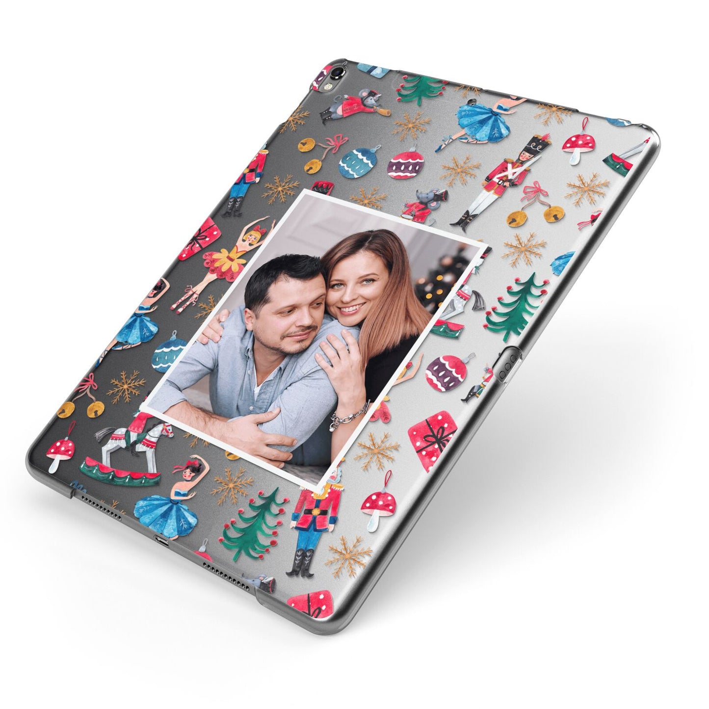 Nutcracker Personalised Photo Apple iPad Case on Grey iPad Side View