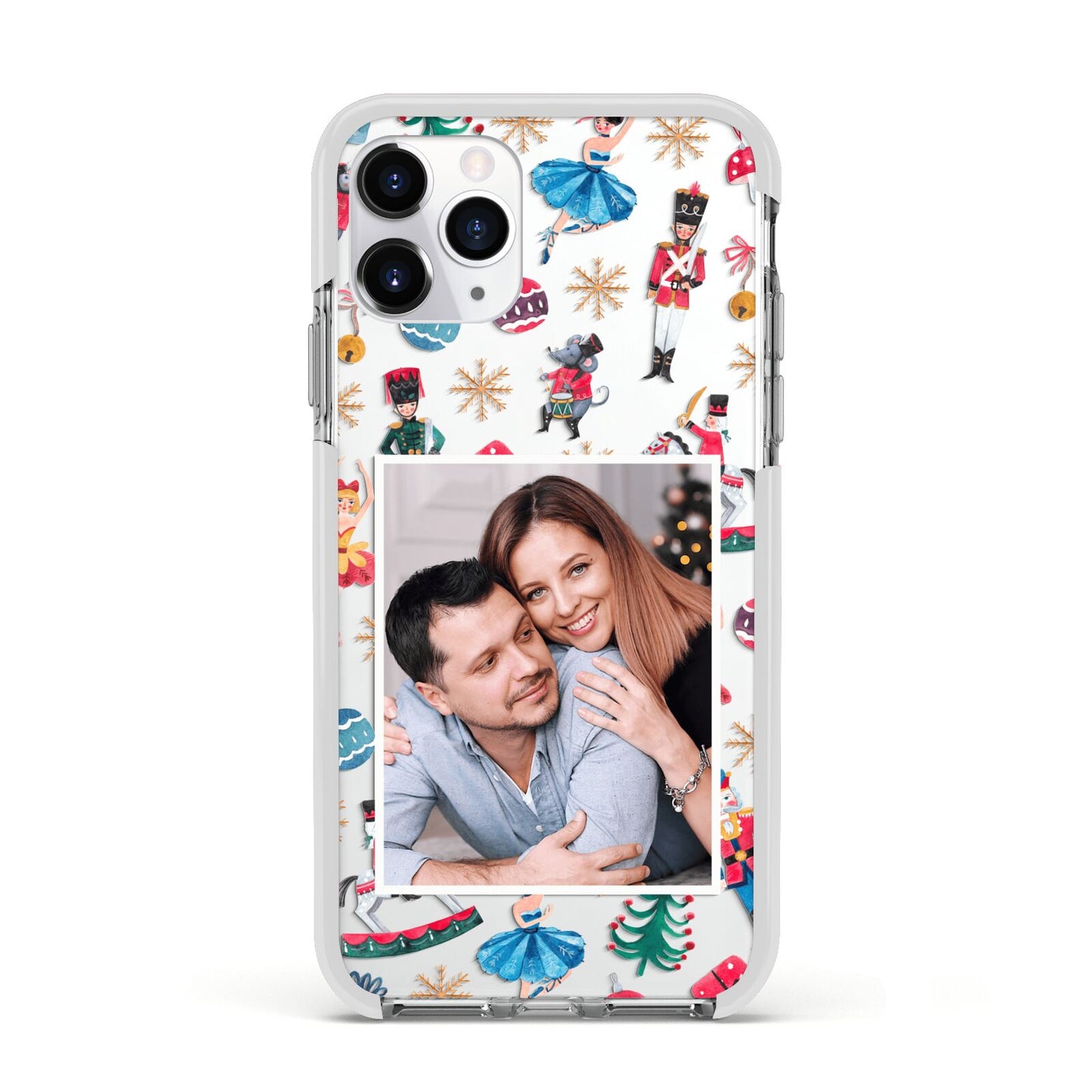 Nutcracker Personalised Photo Apple iPhone 11 Pro in Silver with White Impact Case