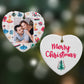 Nutcracker Personalised Photo Heart Decoration on Christmas Background