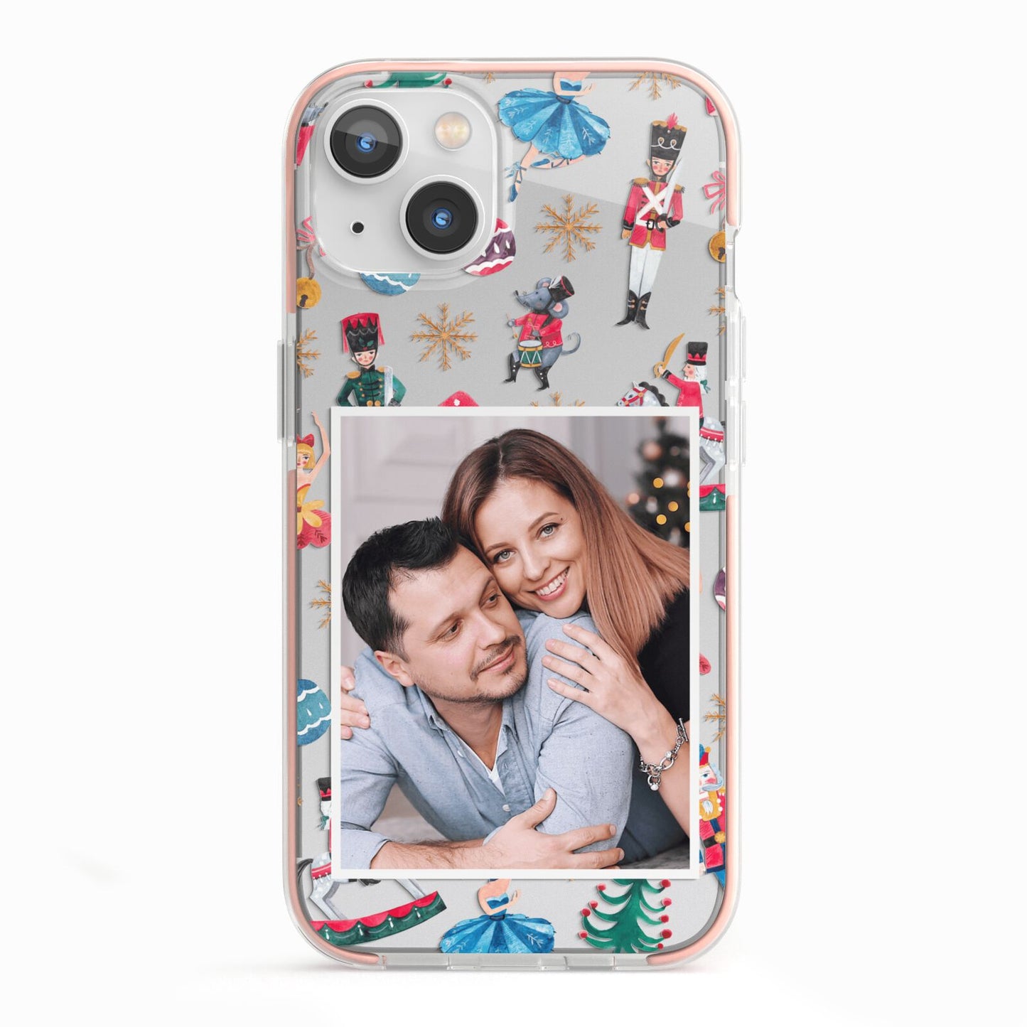 Nutcracker Personalised Photo iPhone 13 TPU Impact Case with Pink Edges