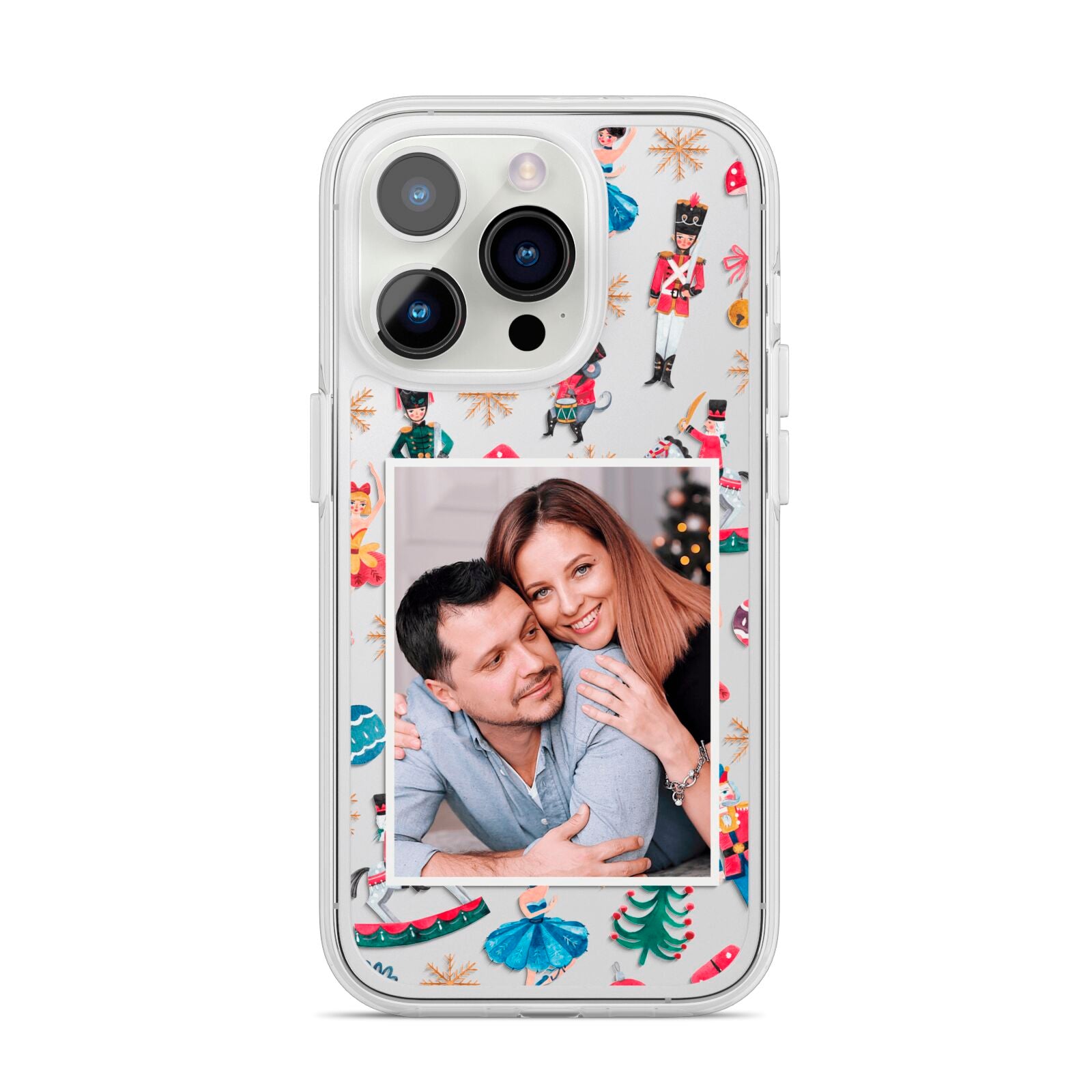 Nutcracker Personalised Photo iPhone 14 Pro Clear Tough Case Silver
