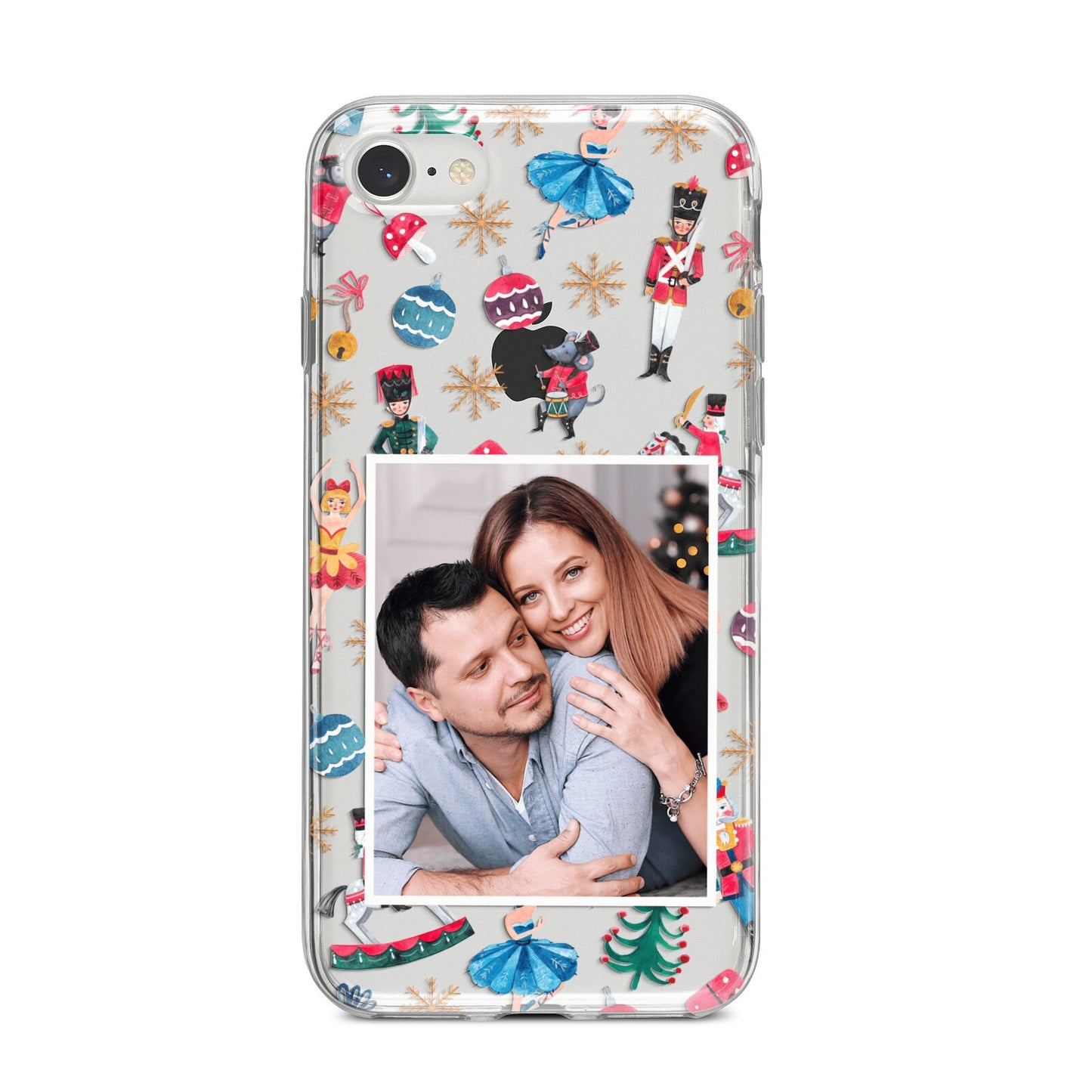 Nutcracker Personalised Photo iPhone 8 Bumper Case on Silver iPhone