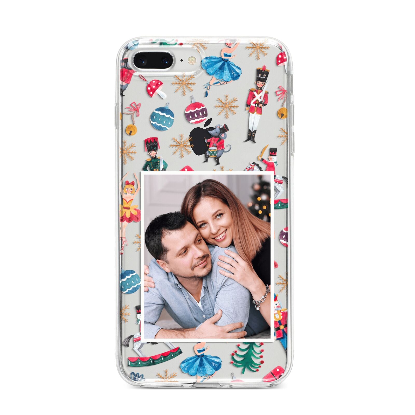 Nutcracker Personalised Photo iPhone 8 Plus Bumper Case on Silver iPhone