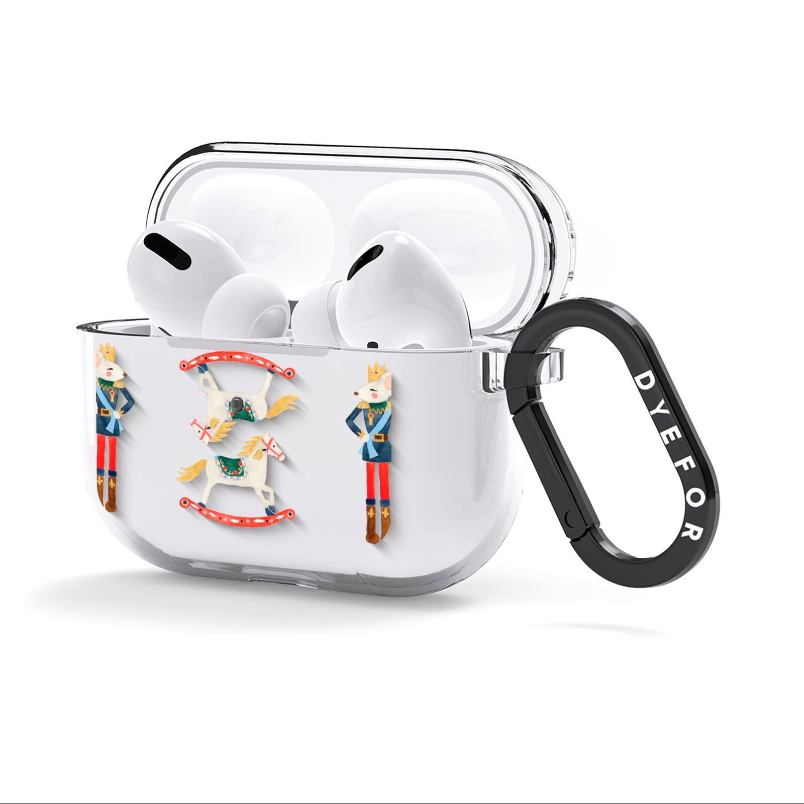 Nutcracker Rocking Horse AirPods Clear Case 3rd Gen Side Image