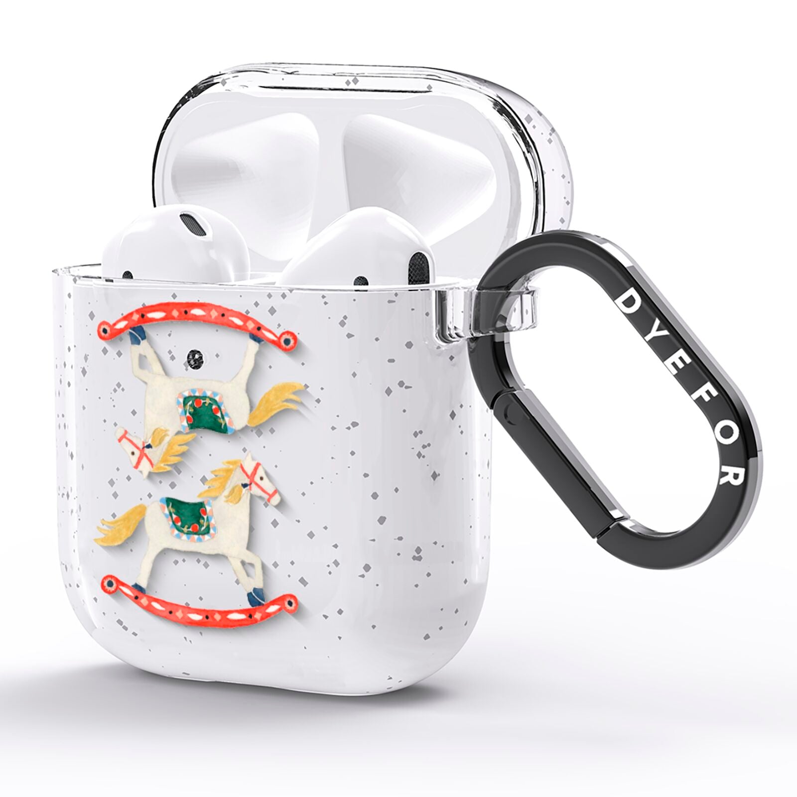 Nutcracker Rocking Horse AirPods Glitter Case Side Image