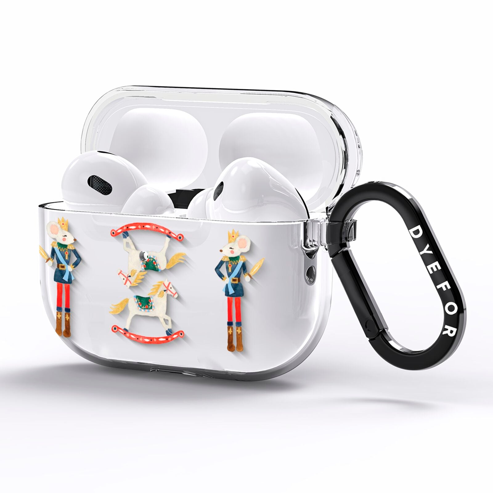 Nutcracker Rocking Horse AirPods Pro Clear Case Side Image