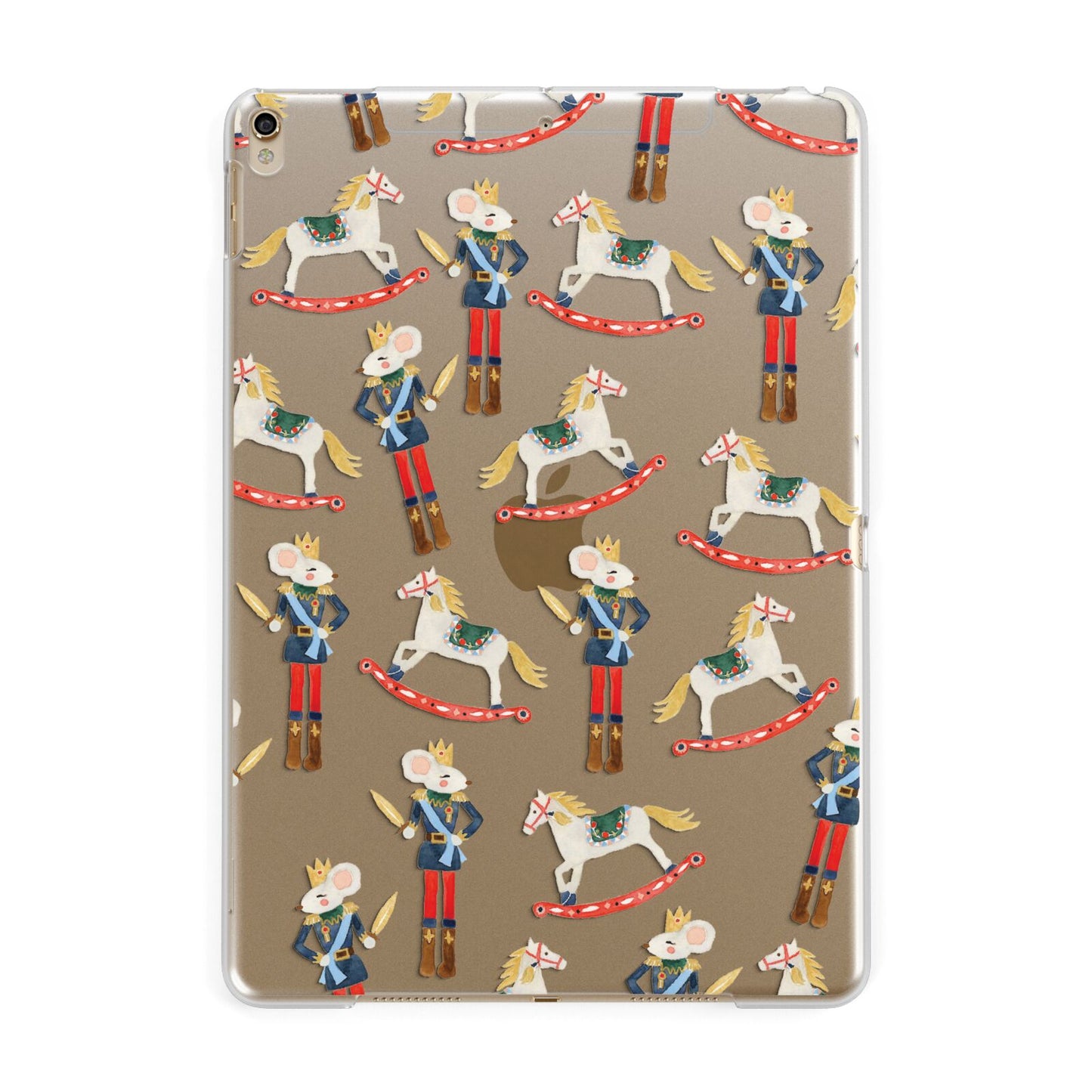 Nutcracker Rocking Horse Apple iPad Gold Case