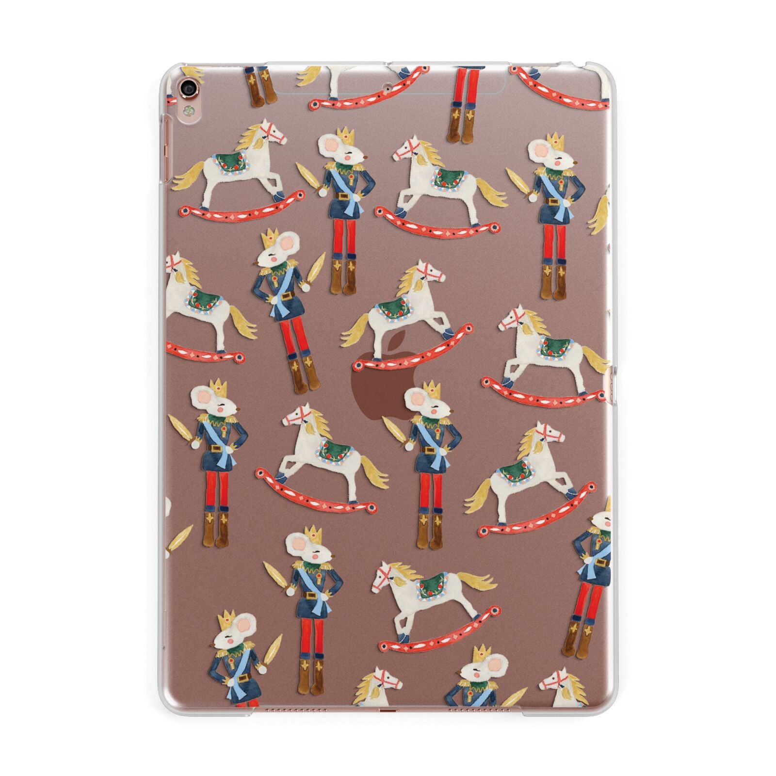Nutcracker Rocking Horse Apple iPad Rose Gold Case