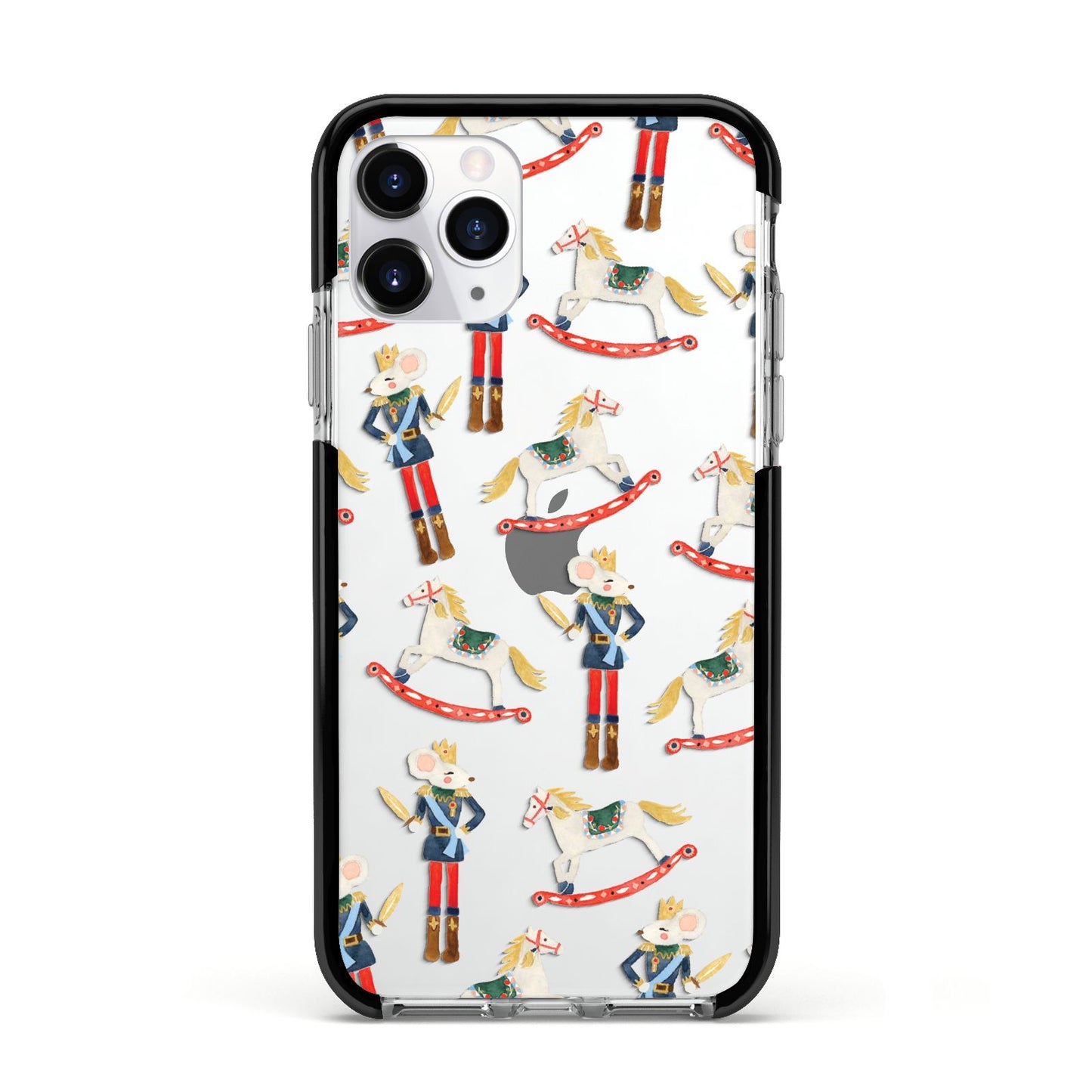 Nutcracker Rocking Horse Apple iPhone 11 Pro in Silver with Black Impact Case