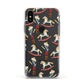 Nutcracker Rocking Horse Apple iPhone Xs Impact Case White Edge on Black Phone