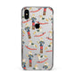 Nutcracker Rocking Horse Apple iPhone Xs Max Impact Case Black Edge on Silver Phone