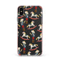 Nutcracker Rocking Horse Apple iPhone Xs Max Impact Case Pink Edge on Black Phone