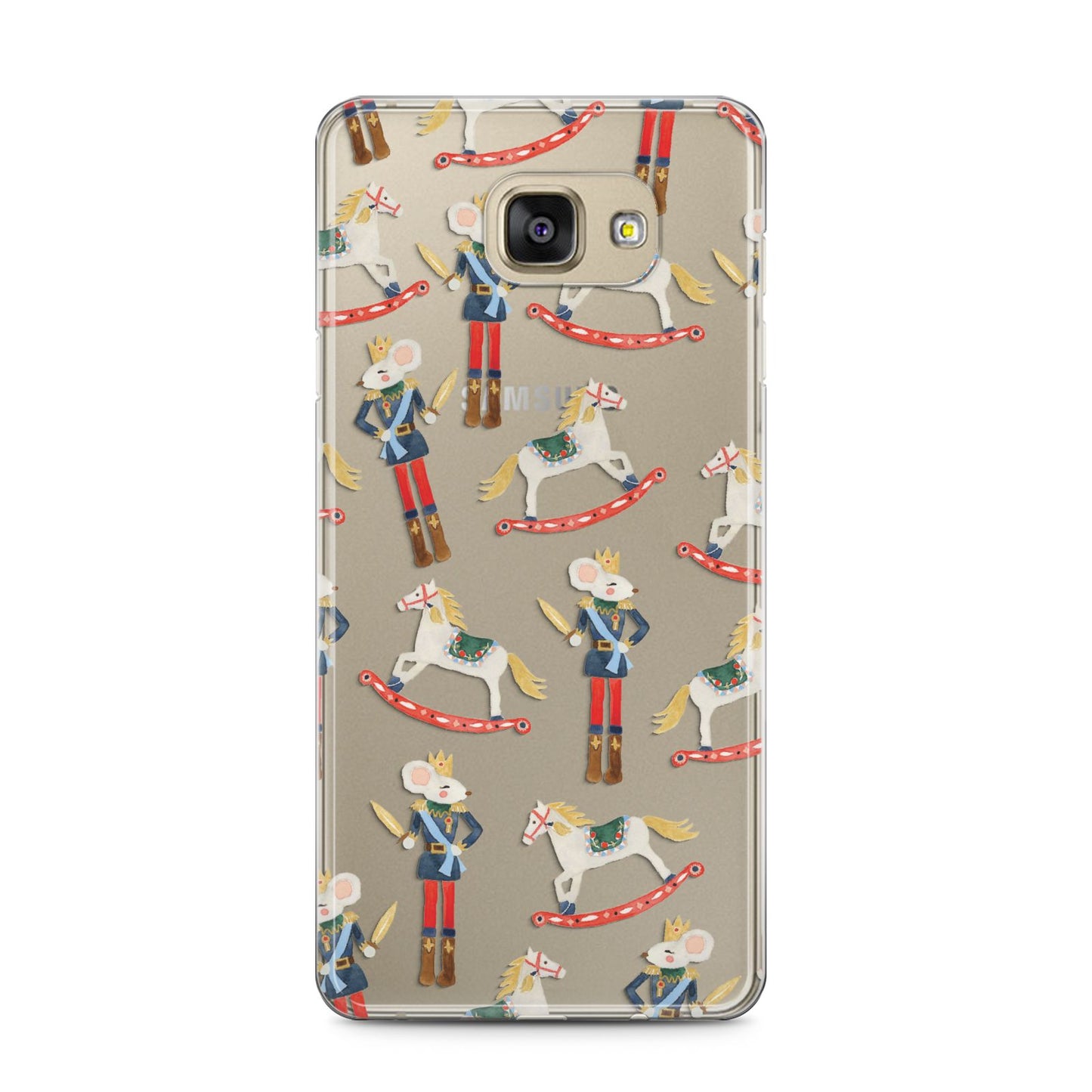 Nutcracker Rocking Horse Samsung Galaxy A5 2016 Case on gold phone