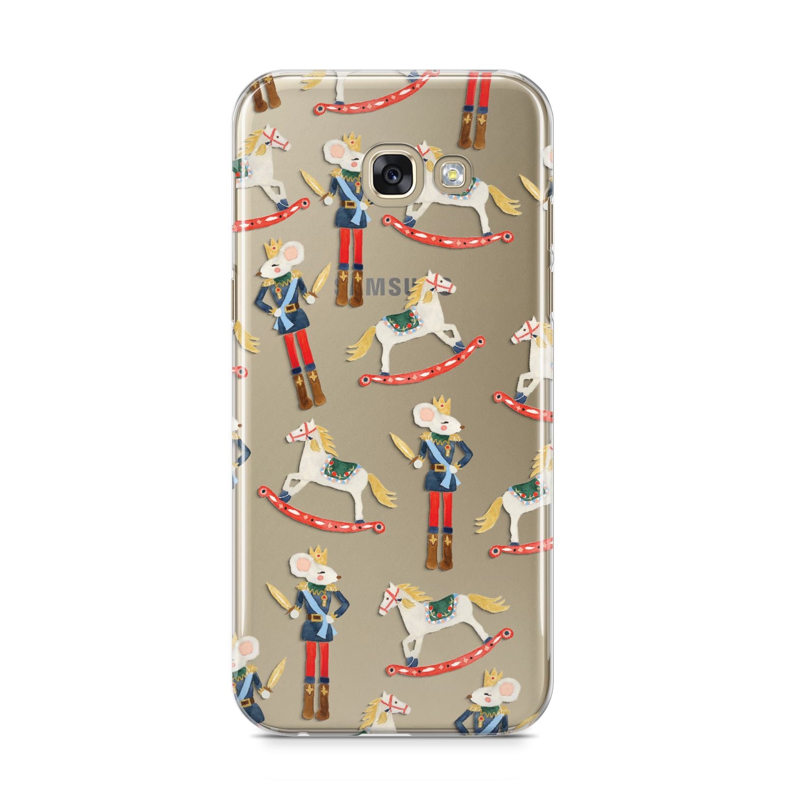 Nutcracker Rocking Horse Samsung Galaxy A5 2017 Case on gold phone