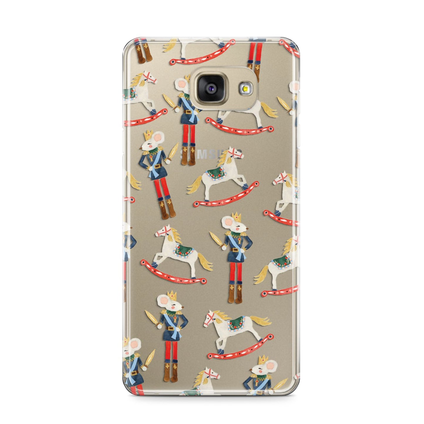 Nutcracker Rocking Horse Samsung Galaxy A9 2016 Case on gold phone