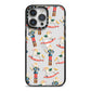 Nutcracker Rocking Horse iPhone 14 Pro Max Black Impact Case on Silver phone